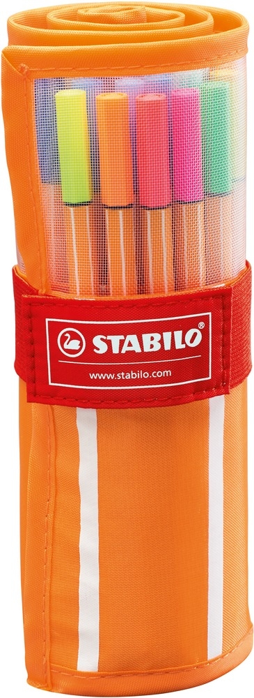 STABILO Fineliner Point 88 30er Set in Rolletui von Stabilo