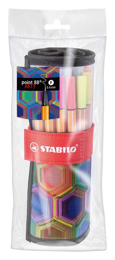 STABILO Fineliner Point 88 ARTY 25er Set in Rolletui von Stabilo