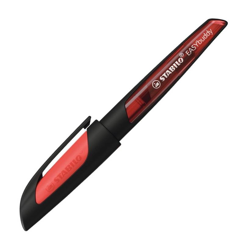 STABILO Füllfederhalter EASYbuddy für Linkshänder L, schwarz/rot von Stabilo