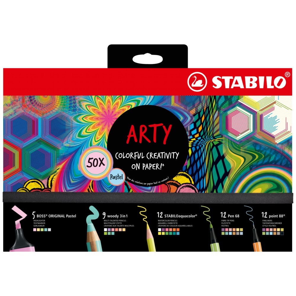 STABILO Stifteset ARTY Premium Pastel im 50er Etui von Stabilo
