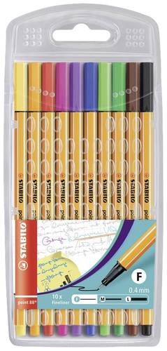 Stabilo point 88 8810 Fineliner Rot, Blau, Grün, Schwarz, Gelb, Orange, Violett, Pink, Hellgrün, B von Stabilo