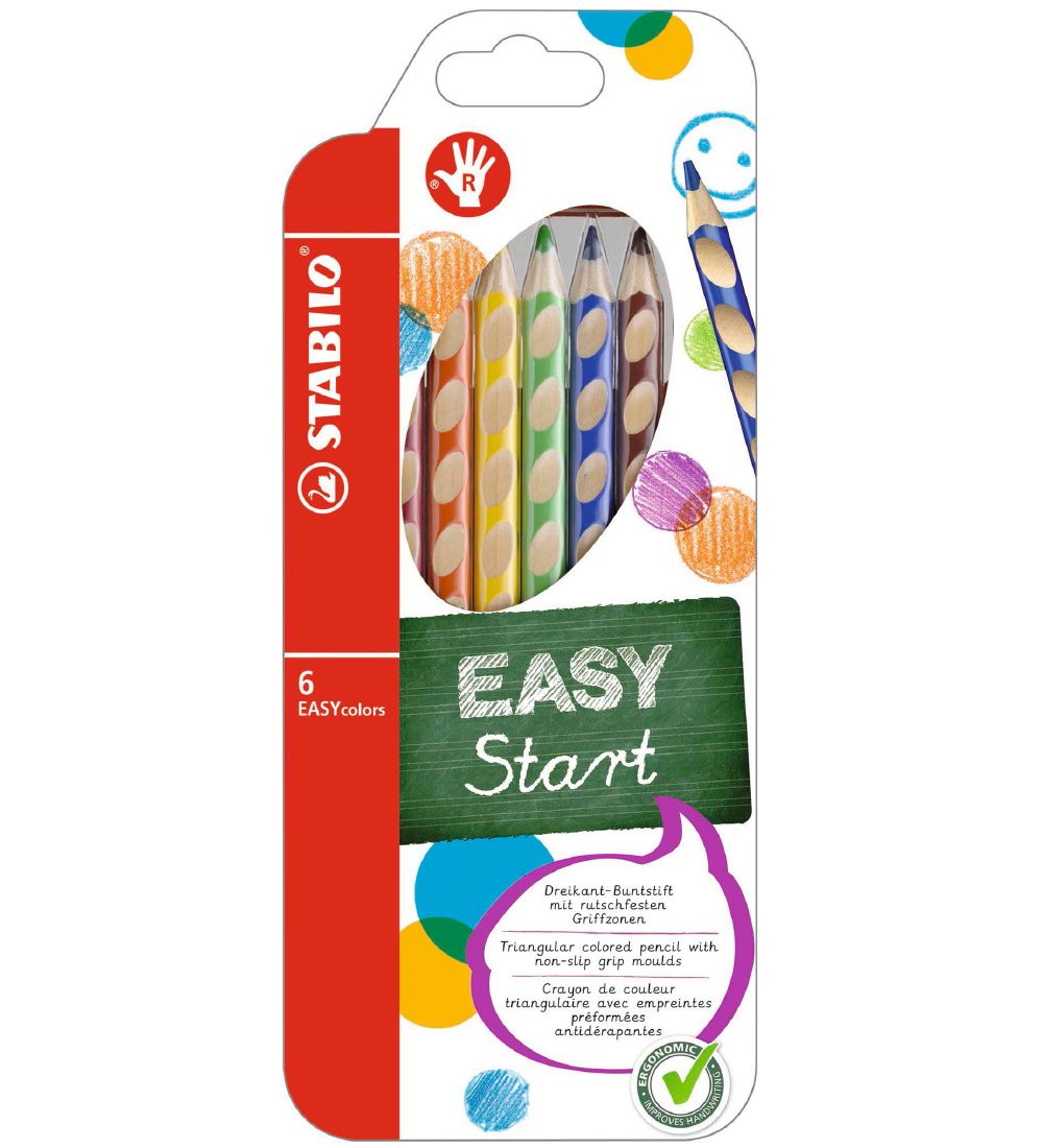 Stabilo Buntstifte - EasyColors - Rechts - 6 st. - Mehrfarbig - Stabilo - One Size - Buntstiftsets Stabilo Buntstifte - EasyColors - Rechts - 6 st. - Mehrfarbig - Stabilo - One Size - Buntstiftsets von Stabilo