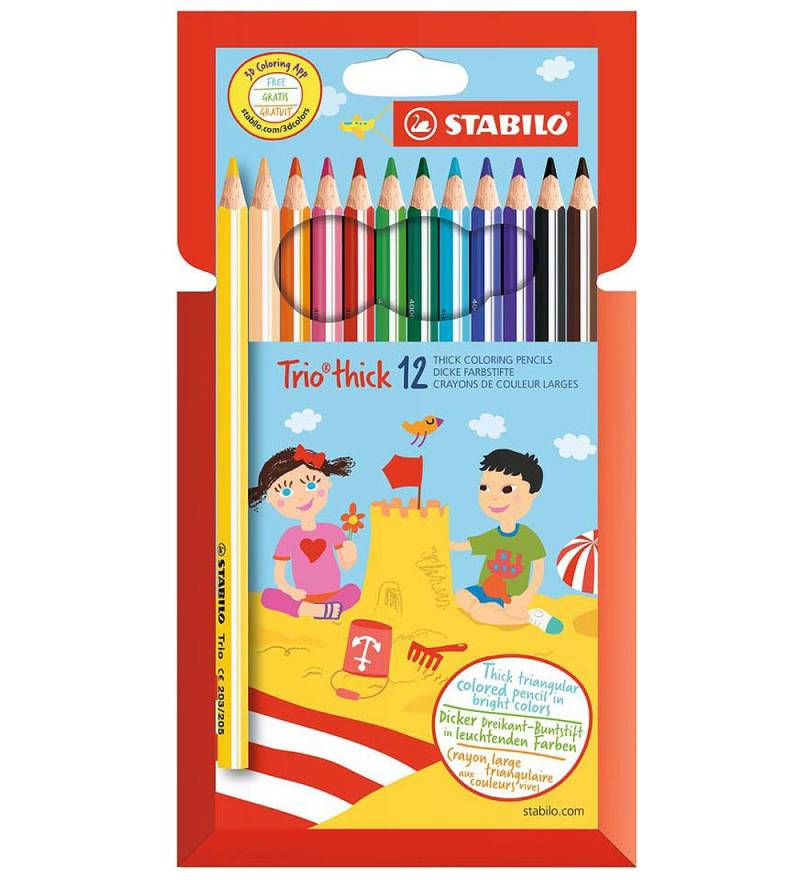 Stabilo Buntstifte - Trio Thick - 12 st. - Mehrfarbig - Stabilo - One Size - Buntstiftsets Stabilo Buntstifte - Trio Thick - 12 st. - Mehrfarbig - Stabilo - One Size - Buntstiftsets von Stabilo