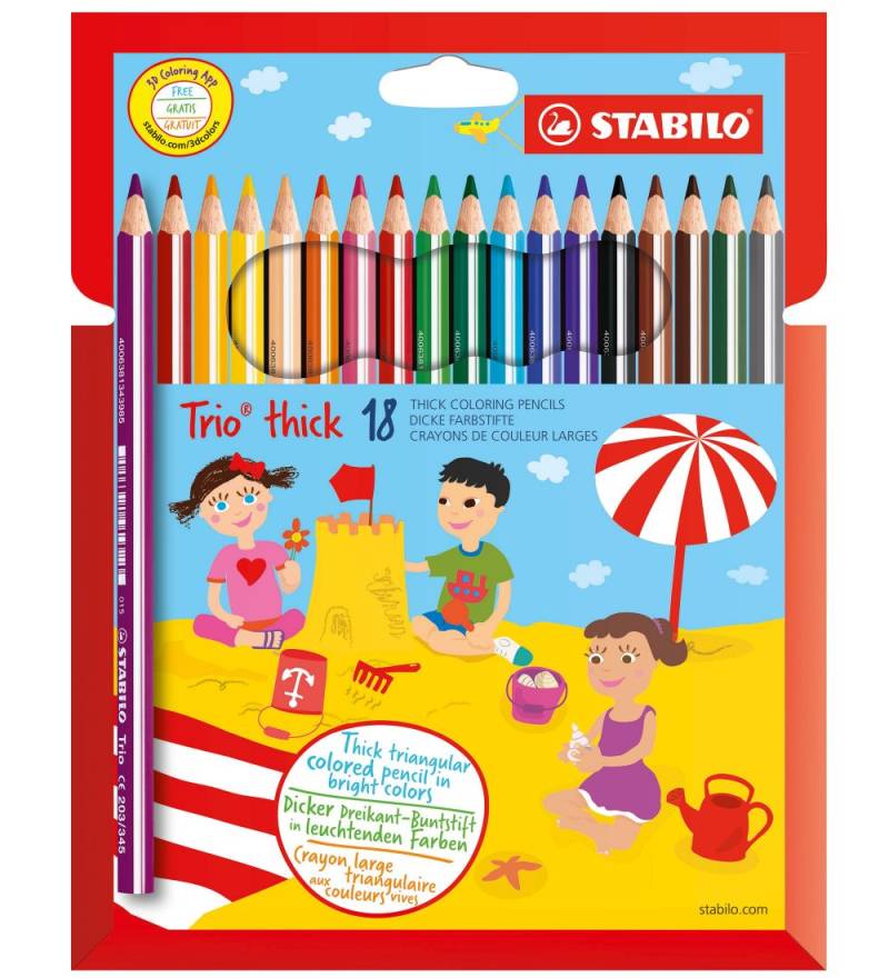 Stabilo Buntstifte - Trio Thick - 18 st. - Mehrfarbig - Stabilo - One Size - Buntstiftsets Stabilo Buntstifte - Trio Thick - 18 st. - Mehrfarbig - Stabilo - One Size - Buntstiftsets von Stabilo