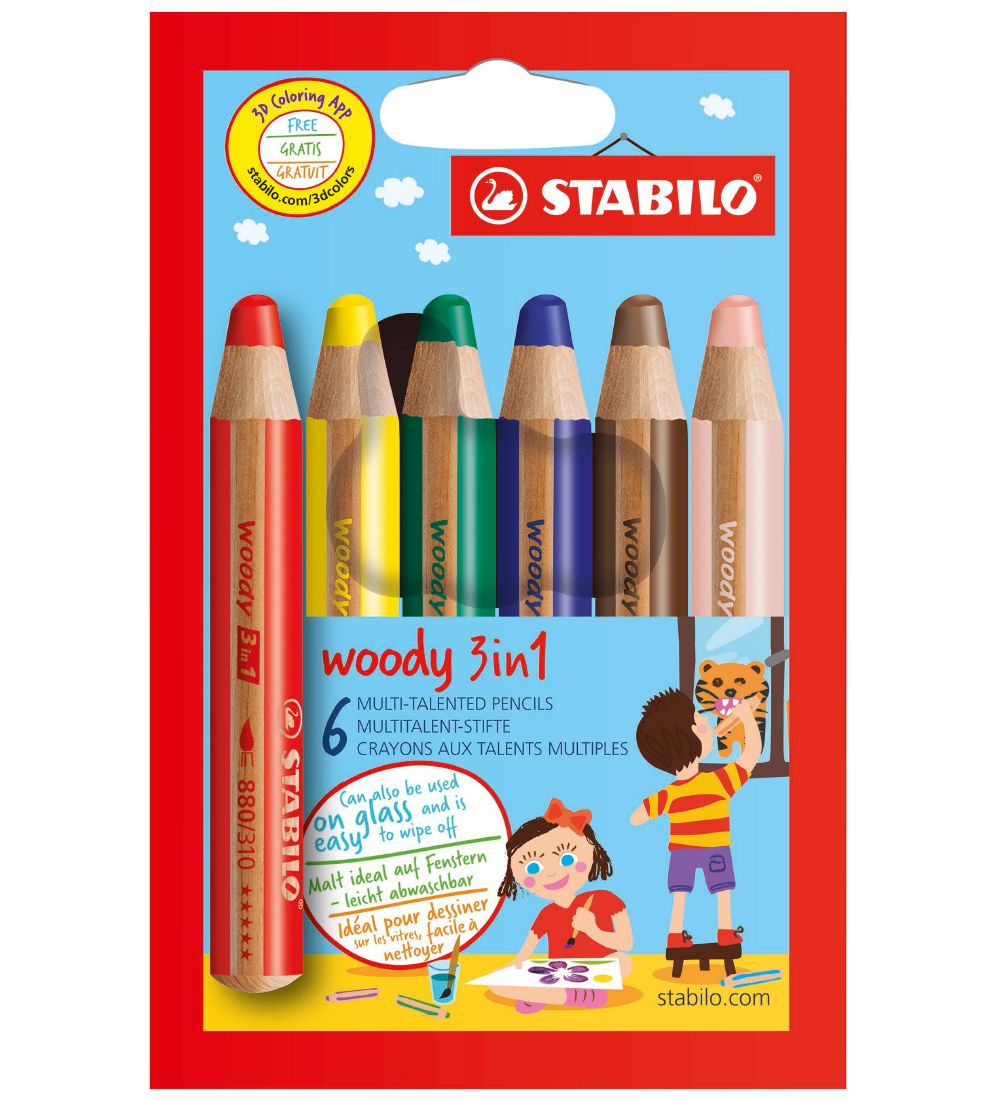 Stabilo Buntstifte - Woody 3-I-1 - 6 st. - Mehrfarbig - Stabilo - One Size - Buntstiftsets Stabilo Buntstifte - Woody 3-I-1 - 6 st. - Mehrfarbig - Stabilo - One Size - Buntstiftsets von Stabilo