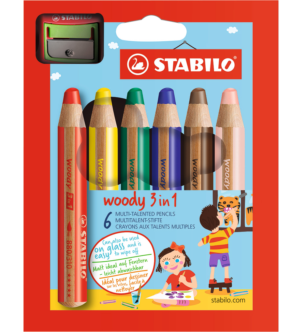 Stabilo Buntstifte - Woody 3-in-1 - 6 st. - Mehrfarbig - Stabilo - One Size - Buntstiftsets Stabilo Buntstifte - Woody 3-in-1 - 6 st. - Mehrfarbig - Stabilo - One Size - Buntstiftsets von Stabilo
