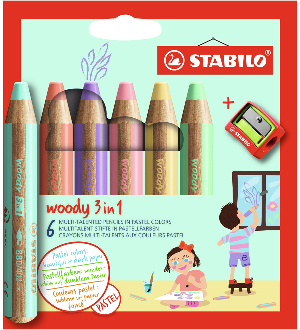 Stabilo Buntstifte - Woody 3-in-1 - 6 st. - Pastel - Stabilo - One Size - Buntstiftsets Stabilo Buntstifte - Woody 3-in-1 - 6 st. - Pastel - Stabilo - One Size - Buntstiftsets von Stabilo