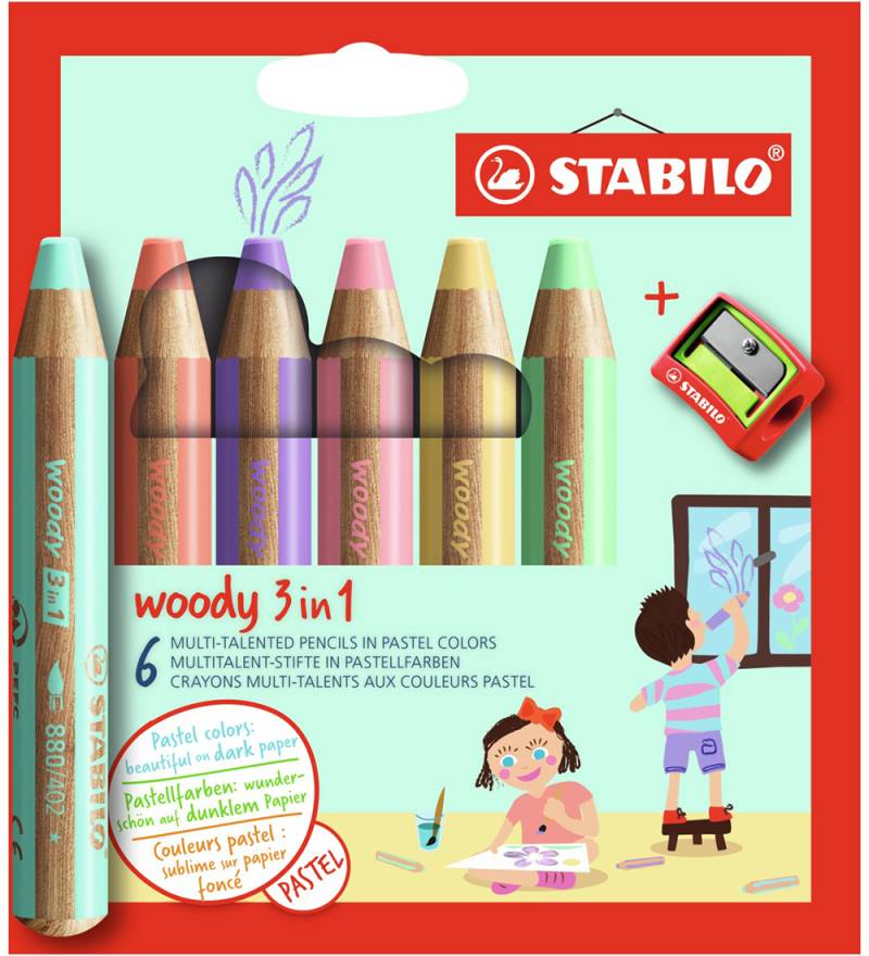 Stabilo Buntstifte - Woody 3-in-1 - 6 st. - Pastel - Stabilo - One Size - Buntstiftsets Stabilo Buntstifte - Woody 3-in-1 - 6 st. - Pastel - Stabilo - One Size - Buntstiftsets von Stabilo