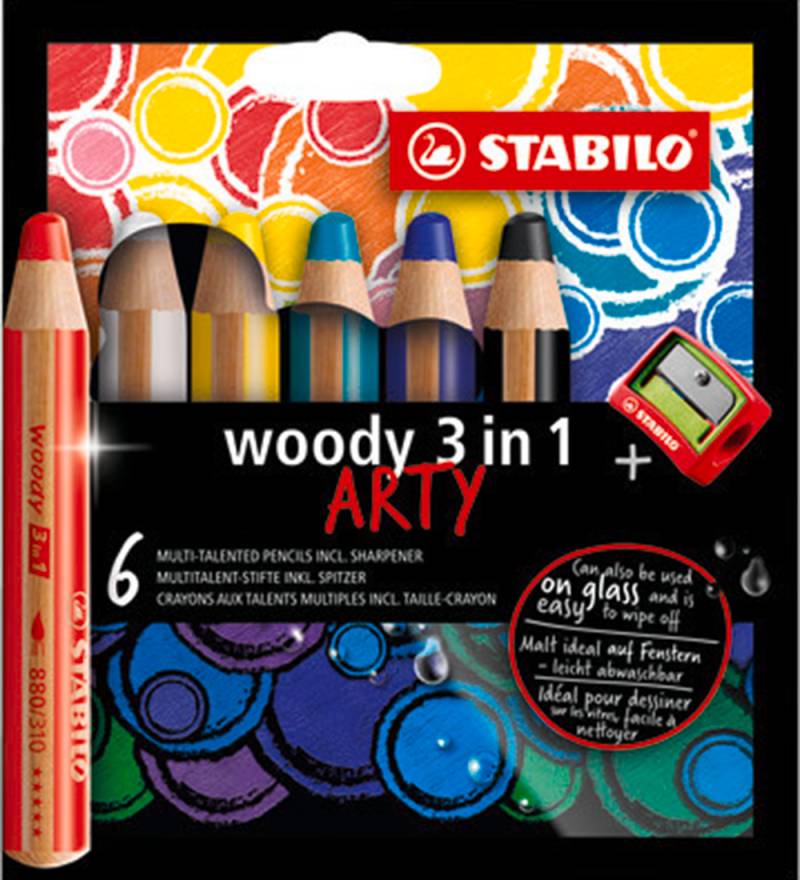 Stabilo Buntstifte - Woody 3-in-1 Arty - 6 st. - Mehrfarbig - Stabilo - One Size - Buntstiftsets Stabilo Buntstifte - Woody 3-in-1 Arty - 6 st. - Mehrfarbig - Stabilo - One Size - Buntstiftsets von Stabilo