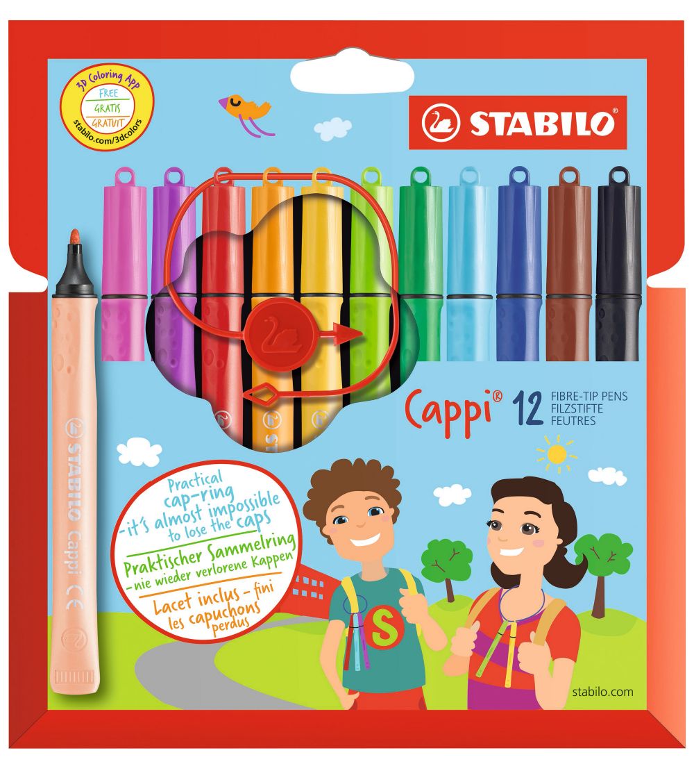 Stabilo Filzstifte - Cappi - 12 st. - Mehrfarbig - Stabilo - One Size - Filzstifte Stabilo Filzstifte - Cappi - 12 st. - Mehrfarbig - Stabilo - One Size - Filzstifte von Stabilo