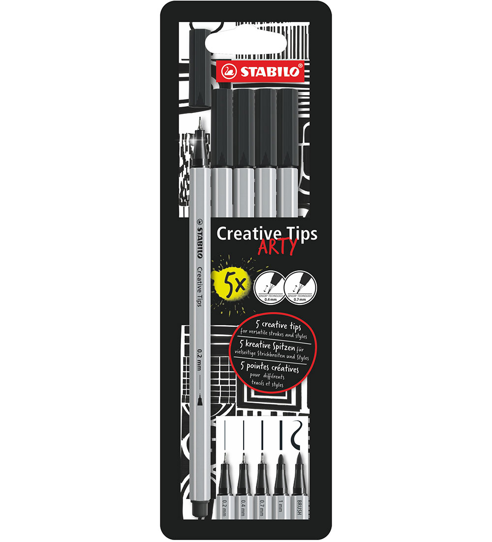 Stabilo Filzstifte - Kreativtipps Arty - 5 st. - Schwarz - Stabilo - One Size - Filzstifte Stabilo Filzstifte - Kreativtipps Arty - 5 st. - Schwarz - Stabilo - One Size - Filzstifte von Stabilo