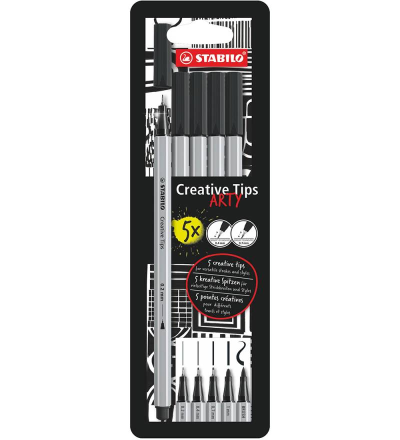 Stabilo Filzstifte - Kreativtipps Arty - 5 st. - Schwarz - Stabilo - One Size - Filzstifte Stabilo Filzstifte - Kreativtipps Arty - 5 st. - Schwarz - Stabilo - One Size - Filzstifte von Stabilo