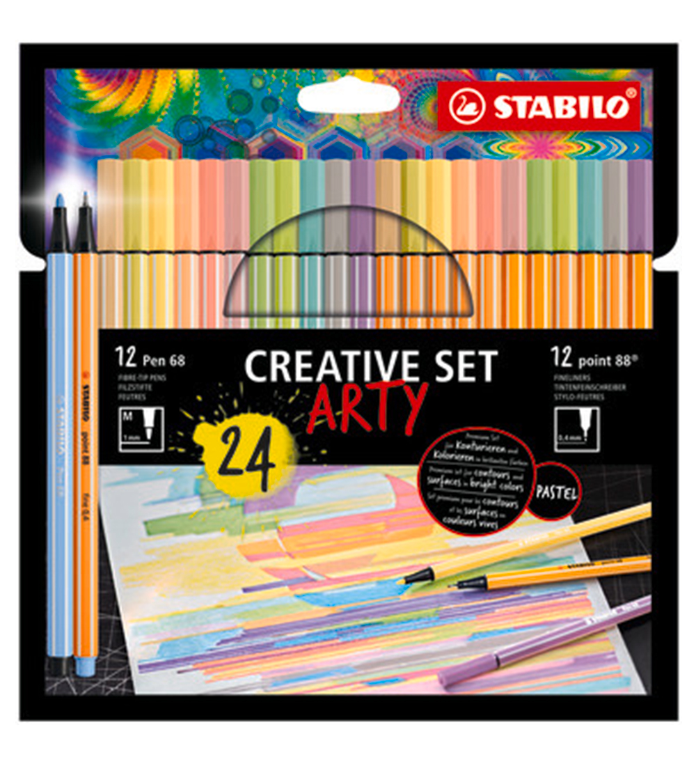 Stabilo Filzstifte - Pen 68/Point 88 Arty - 24 st. - Pastel - Stabilo - One Size - Filzstifte Stabilo Filzstifte - Pen 68/Point 88 Arty - 24 st. - Pastel - Stabilo - One Size - Filzstifte von Stabilo