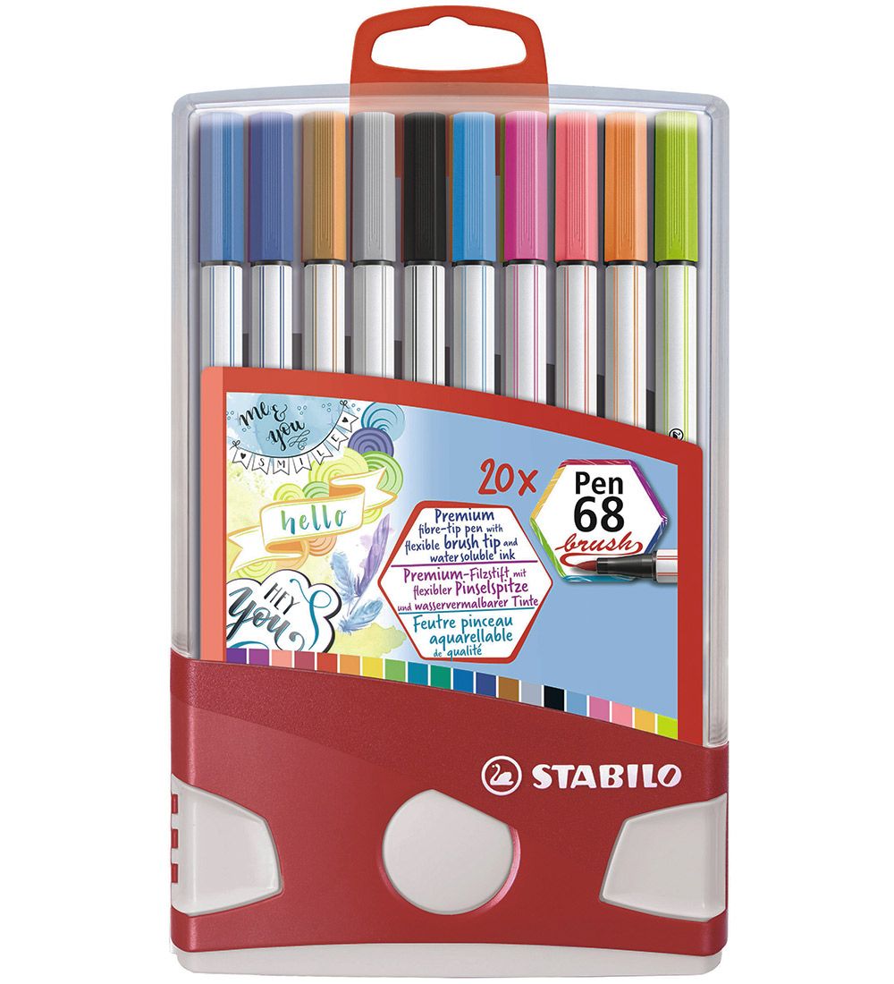 Stabilo Filzstifte - Pen 68 Brush - 20 st. - Mehrfarbig - Stabilo - One Size - Filzstifte Stabilo Filzstifte - Pen 68 Brush - 20 st. - Mehrfarbig - Stabilo - One Size - Filzstifte von Stabilo