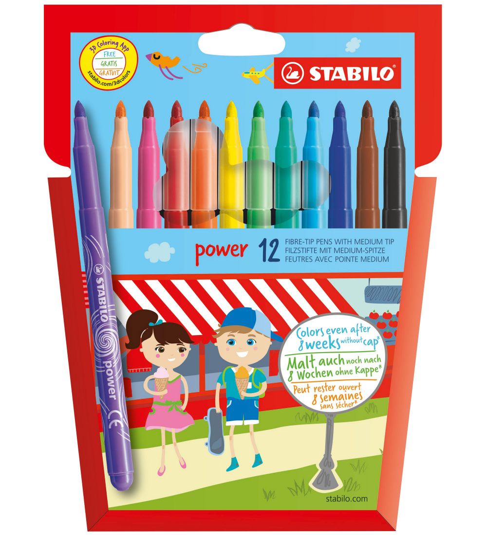 Stabilo Filzstifte - Power - 12 st. - Mehrfarbig - Stabilo - One Size - Filzstifte Stabilo Filzstifte - Power - 12 st. - Mehrfarbig - Stabilo - One Size - Filzstifte von Stabilo