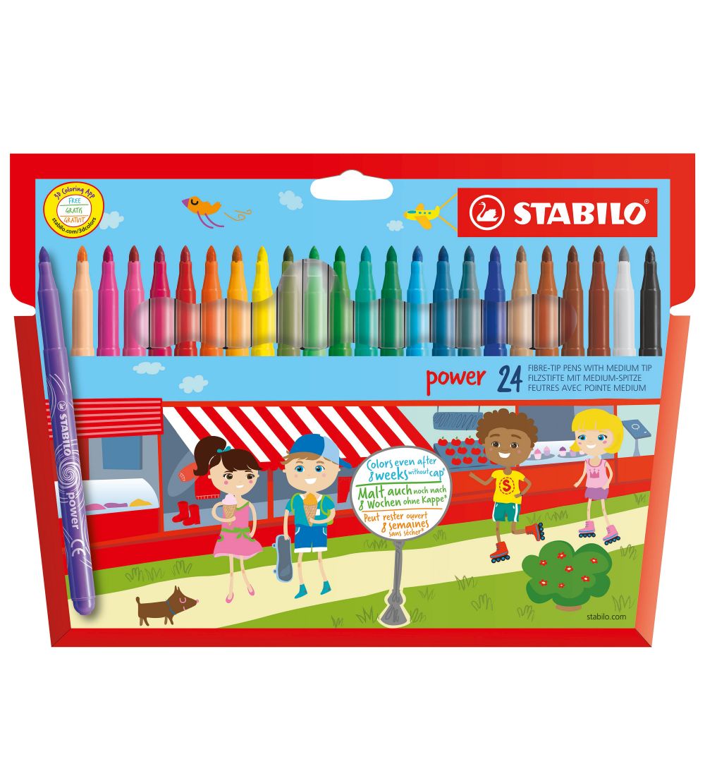 Stabilo Filzstifte - Power - 24 st. - Mehrfarbig - Stabilo - One Size - Filzstifte Stabilo Filzstifte - Power - 24 st. - Mehrfarbig - Stabilo - One Size - Filzstifte von Stabilo