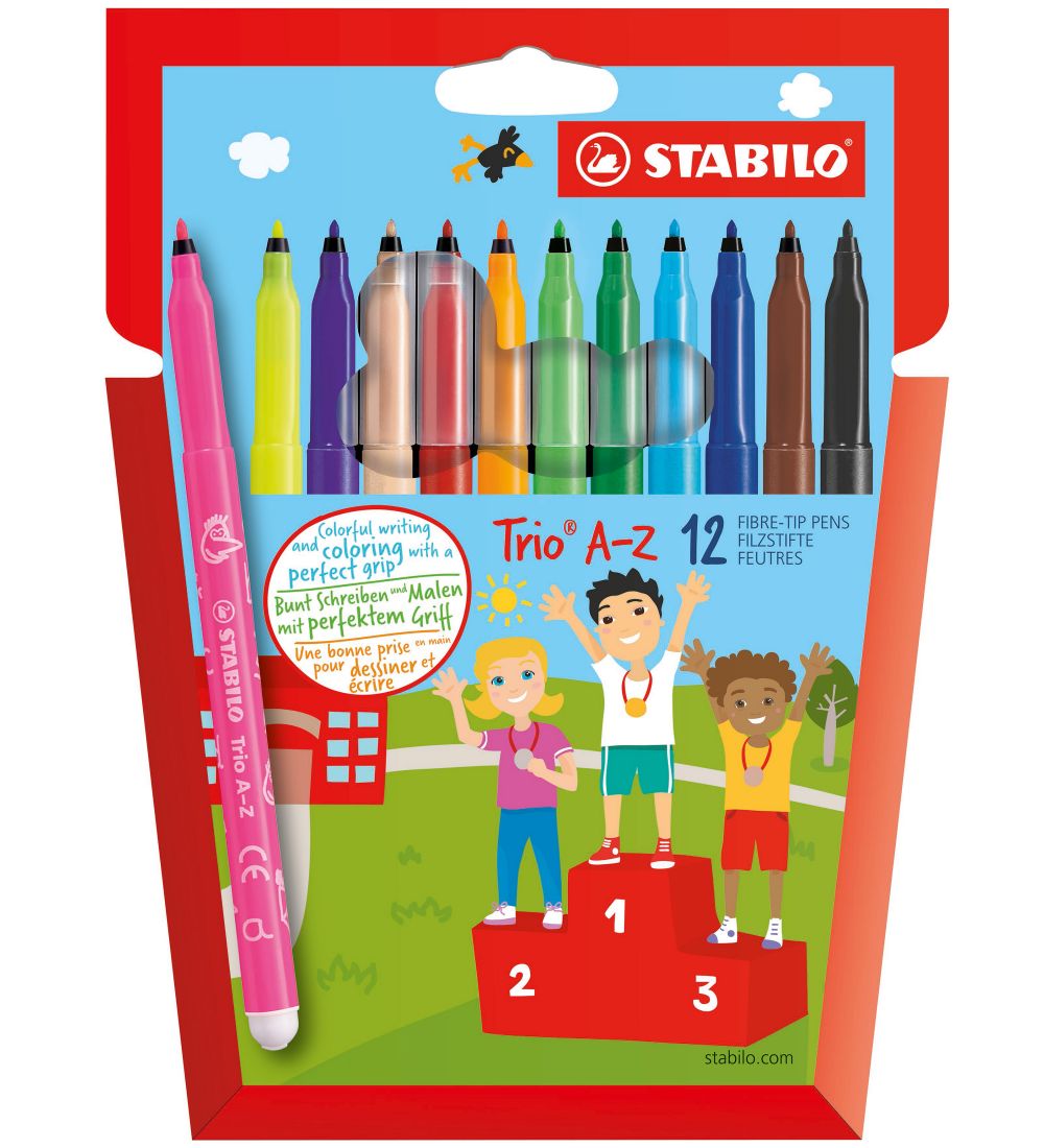 Stabilo Filzstifte - Trio A-Z - 12 st. - Mehrfarbig - Stabilo - One Size - Filzstifte Stabilo Filzstifte - Trio A-Z - 12 st. - Mehrfarbig - Stabilo - One Size - Filzstifte von Stabilo