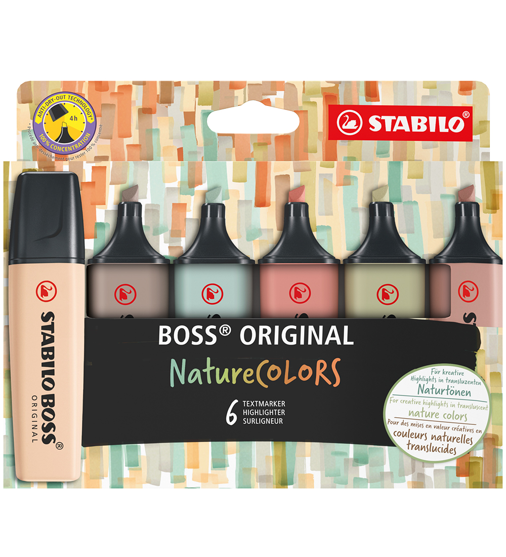 Stabilo Textmarker - BOSS - 6 st. - Nature Farben - Stabilo - One Size - Filzstifte Stabilo Textmarker - BOSS - 6 st. - Nature Farben - Stabilo - One Size - Filzstifte von Stabilo