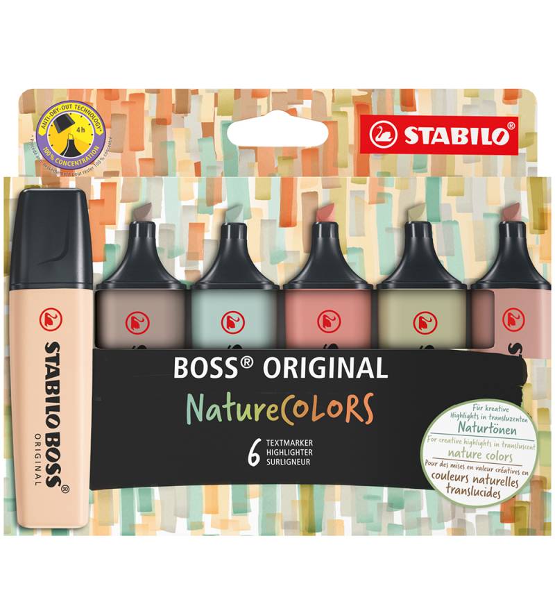 Stabilo Textmarker - BOSS - 6 st. - Nature Farben - Stabilo - One Size - Filzstifte Stabilo Textmarker - BOSS - 6 st. - Nature Farben - Stabilo - One Size - Filzstifte von Stabilo