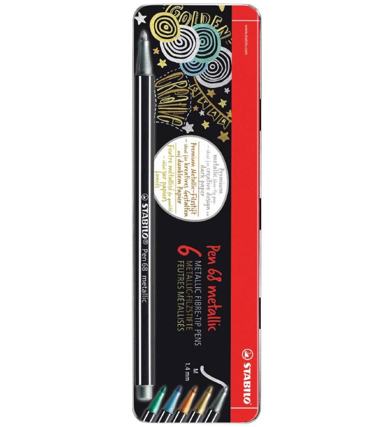 Stabilo Tuschen - Stift 68 - 6 st.. - Metallic m. Hülle - Stabilo - One Size - Filzstifte Stabilo Tuschen - Stift 68 - 6 st.. - Metallic m. Hülle - Stabilo - One Size - Filzstifte von Stabilo