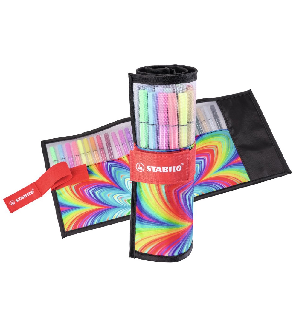 Stabilo Tuschen m. Federtasche - Pen 68 Arty - 25 st. - Bunt - Stabilo - One Size - Filzstifte von Stabilo