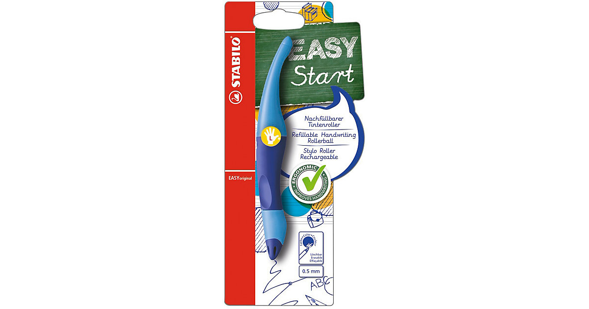 Tintenroller EASYoriginal Linkshänder dunkel-/hellblau, inkl. Patrone dunkelblau Tintenroller EASYoriginal Linkshänder dunkel-/hellblau, inkl. Patrone dunkelblau von Stabilo