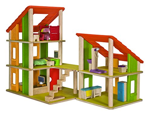 PlanToys 1357602 - Chalet Puppenhaus mit Möbel von PlanToys