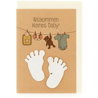 Saatpapier-Grußkarte "Willkommen kleines Baby" mit Saatsteckern und Umschlag Saatpapier-Grußkarte "Willkommen kleines Baby" mit Saatsteckern und Umschlag von Stadtgärtner