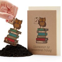 Saatpapier-Grußkarte zur bestandenen Prüfung, mit Saatstecker und Umschlag Saatpapier-Grußkarte zur bestandenen Prüfung, mit Saatstecker und Umschlag von Stadtgärtner