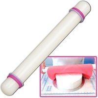 Ausrollstab für Fondant und Marzipanüberzüge, 22,5cm, mit Hilfsringen, antihaft Ausrollstab für Fondant und Marzipanüberzüge, 22,5cm, mit Hilfsringen, antihaft von Städter GmbH