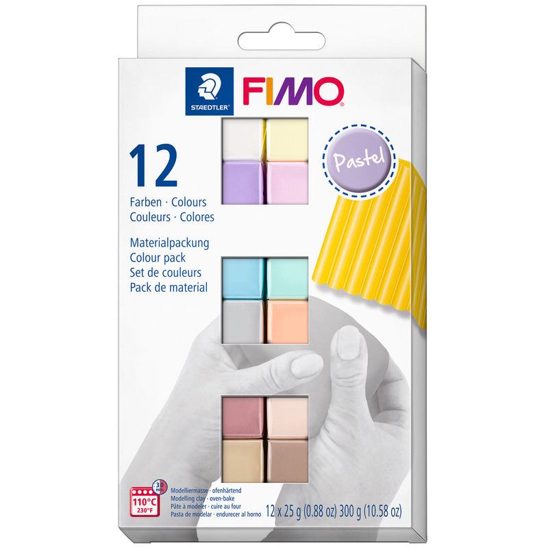 8023 C12-3 FIMO® soft PASTELL in 12 Farben von Staedtler