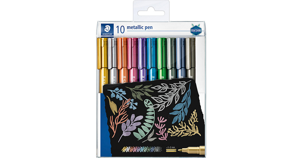Design Journey metallic pen, 10 Farben mehrfarbig von Staedtler