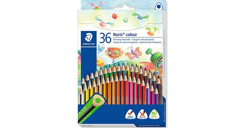 Dreikant-Buntstifte Noris® colour, 36 Farben mehrfarbig Modell 1 von Staedtler
