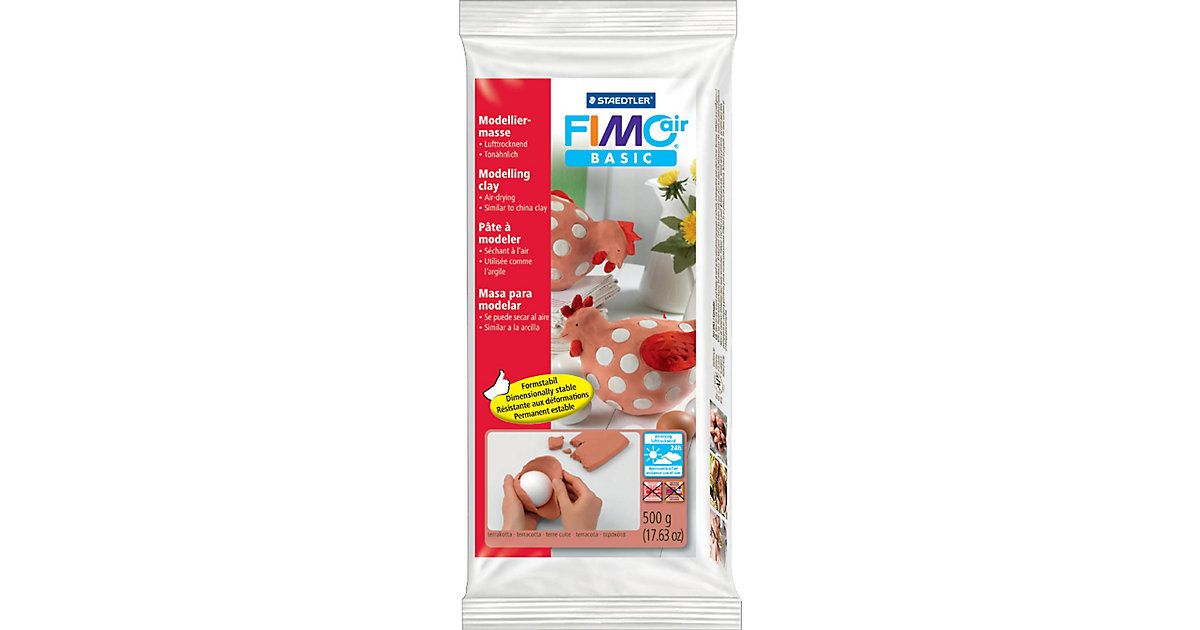 FIMO air basic Lufttrocknende Modelliermasse terrakotta, 500 g FIMO air basic Lufttrocknende Modelliermasse terrakotta, 500 g von FIMO