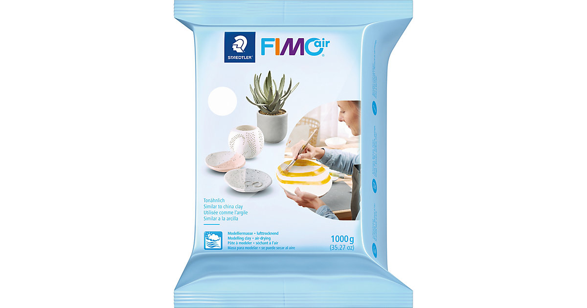 FIMO air basic Lufttrocknende Modelliermasse weiß, 1.000 g FIMO air basic Lufttrocknende Modelliermasse weiß, 1.000 g von FIMO