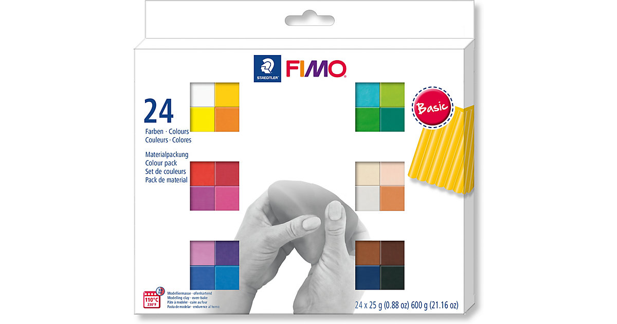 FIMO soft Basic Colours 24 Stück bunt von Staedtler