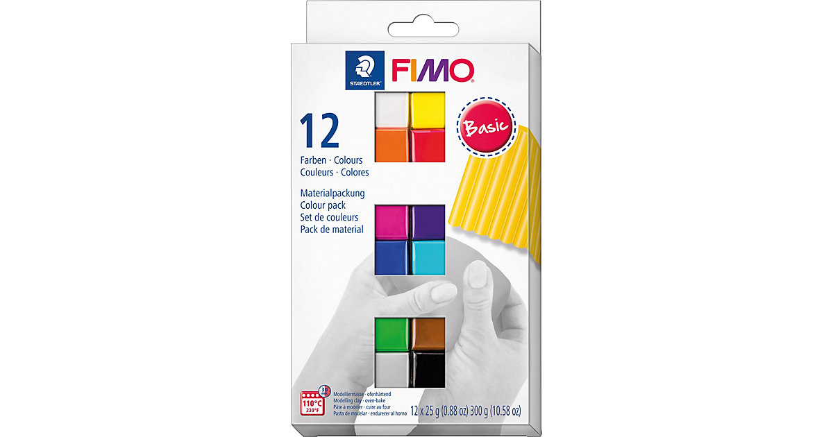 FIMO soft Materialpackung Basic Colours, 12 x 25 g von FIMO