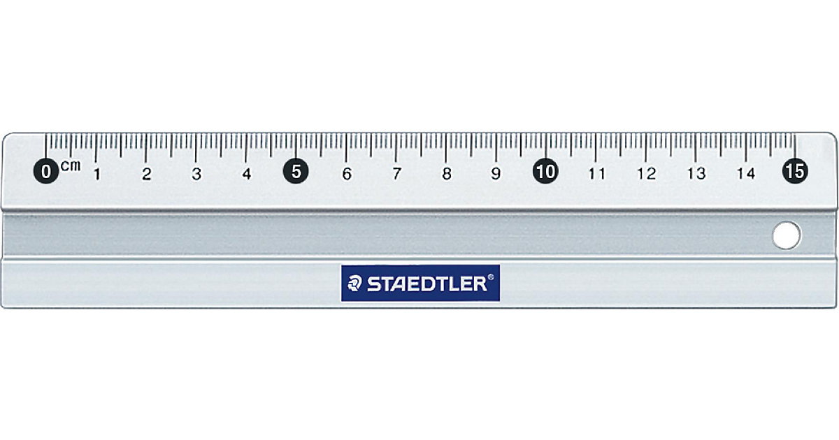 Lineal Aluminium, 15 cm, mit Anti-Rutsch-Pads silber Lineal Aluminium, 15 cm, mit Anti-Rutsch-Pads silber von Staedtler