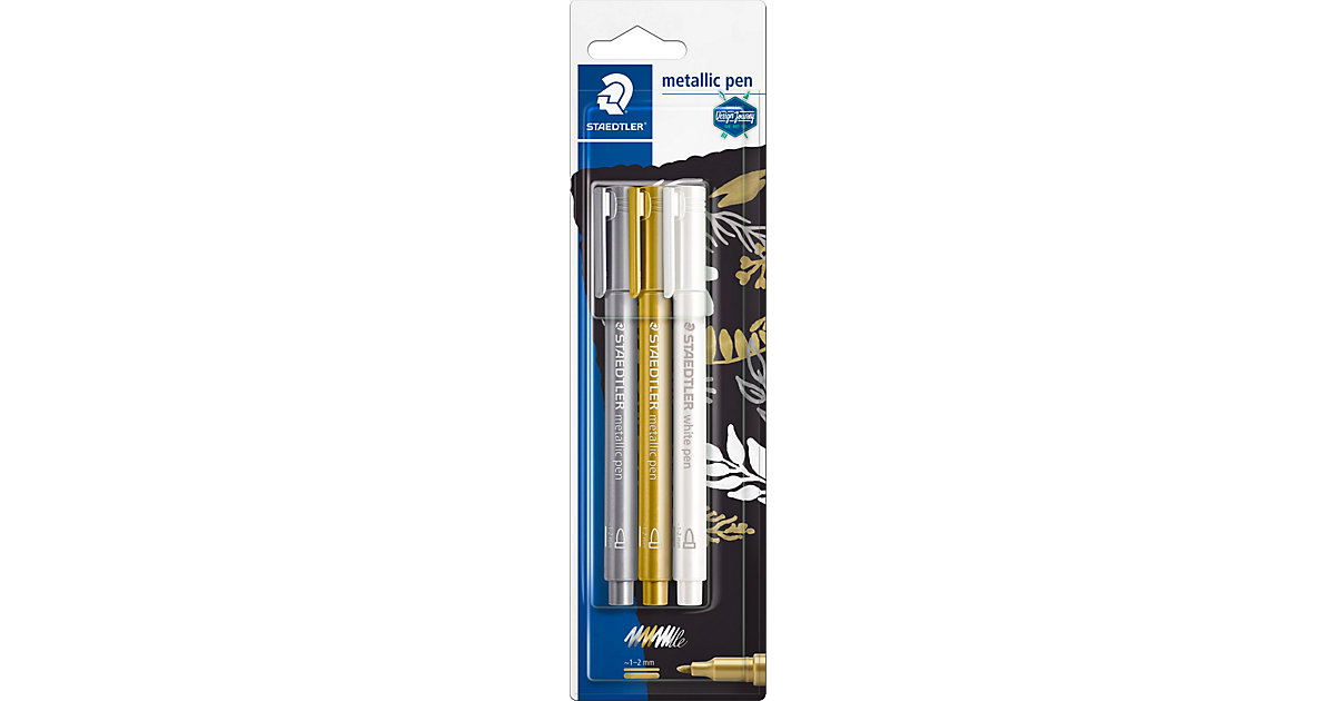Design Journey metallic pen in Gold, Silber & Weiß mehrfarbig von Staedtler
