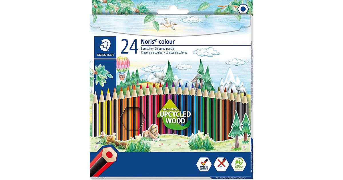 Sechskant-Buntstifte Noris® colour, 24 Farben mehrfarbig Modell 1 Sechskant-Buntstifte Noris® colour, 24 Farben mehrfarbig Modell 1 von Staedtler