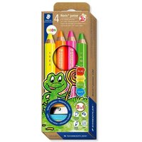 STAEDTLER 140 C4P1 Kartonetui mit 4 Malstiften in sortierten Farben und 1 Spitzer von Staedtler