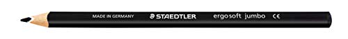 STAEDTLER 158-9 ergo soft jumbo Farbstift, jumbo-Format, ergonomische Dreikantform, rutschfeste Soft-Oberfläche, 12 Stück im Kartonetui, schwarz STAEDTLER 158-9 ergo soft jumbo Farbstift, jumbo-Format, ergonomische Dreikantform, rutschfeste Soft-Oberfläche, 12 Stück im Kartonetui, schwarz von Staedtler