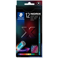 STAEDTLER 186 C12 NORIX® Buntstift, Kartonetui mit 12 Buntstiften in sortierten Farben von Staedtler