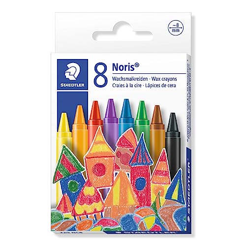 STAEDTLER 220 NC8 Wachsmalkreide Noris Club, 8 Stück im Etui von STAEDTLER