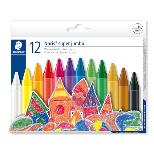 STAEDTLER 226 NC12 - Noris Club Super Jumbo Wachsmalkreide, 12 Stück im Etui von STAEDTLER