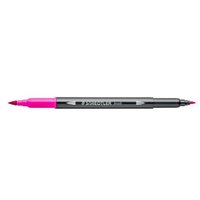 STAEDTLER 3001-20 Doppelfasermaler mit Pinselspitze, wasservermalbar, mangenta von Staedtler