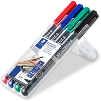 STAEDTLER 313 WP4 Folienstift LLumocolor® permanent pen 4 Stück von Staedtler