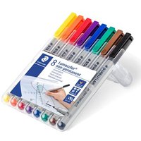 STAEDTLER 316 WP8 Folienstift Lumocolor F nonpermanent 8 Stück von Staedtler