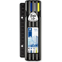 STAEDTLER 34 SB4B-R triplus Box mit Lineal und 4 Stiften STAEDTLER 34 SB4B-R triplus Box mit Lineal und 4 Stiften von Staedtler