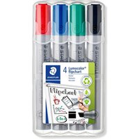 STAEDTLER 356 B WP4 Lumocolor® flipchart marker 356 B, 4 Stück in sortierten Farben von Staedtler